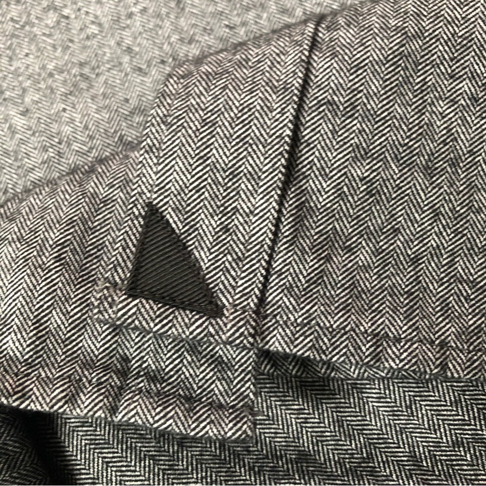 Untuck it Librando grey herringbone tweed button front shirt size L tall EUC - Picture 6 of 8